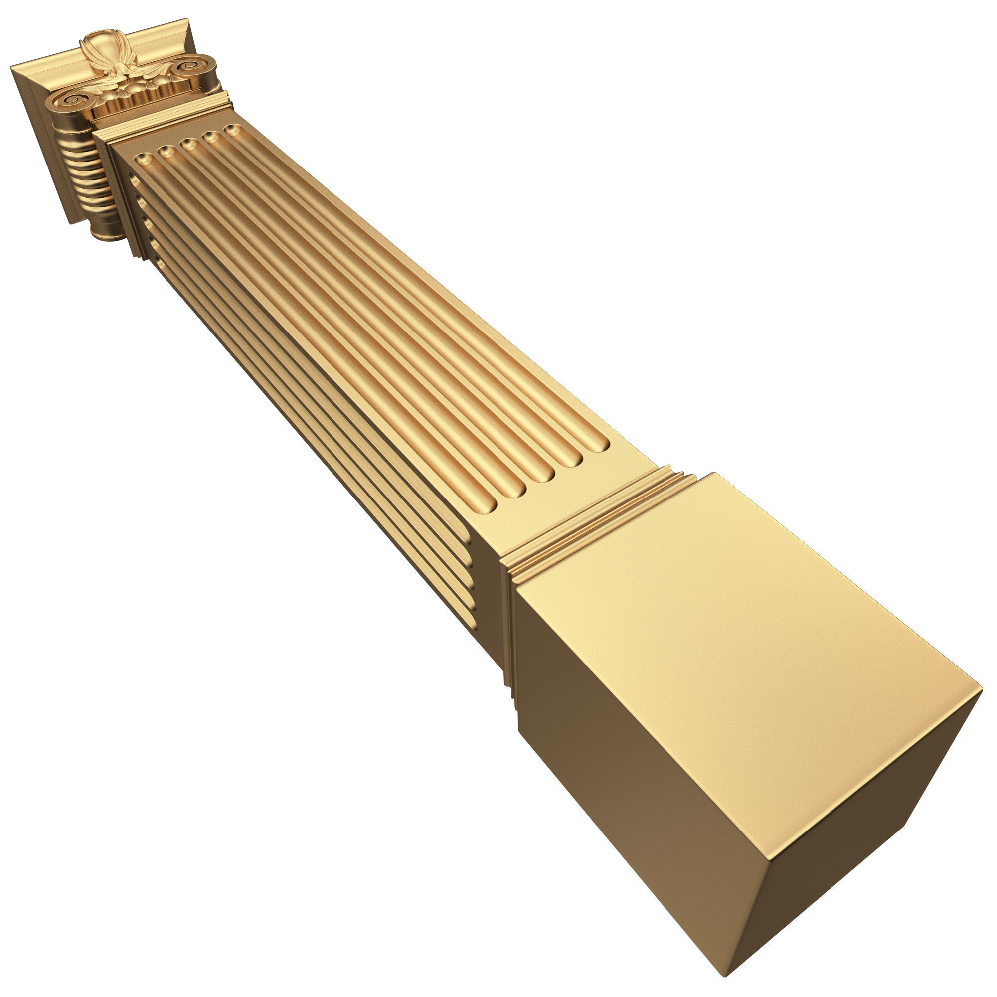 Column Capital 03 Low-poly 3D model_5