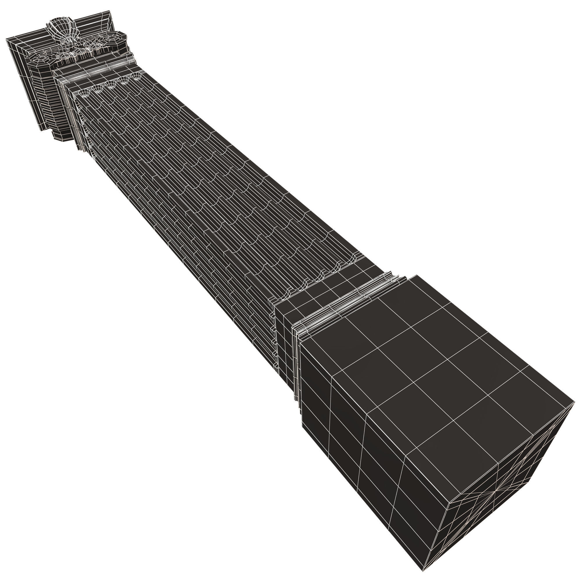 Column Capital 03 Low-poly 3D model_17