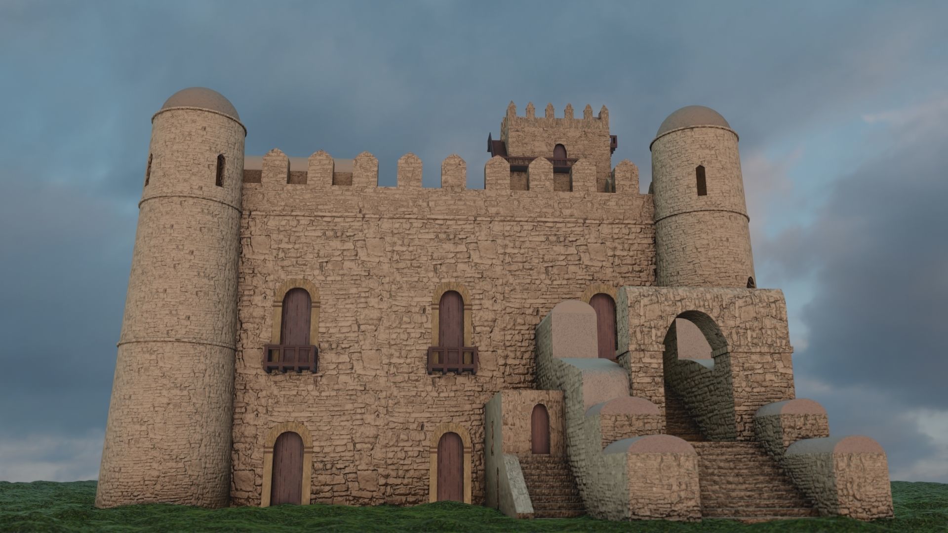 Gonder Fasiledes Fortress 3D model_1