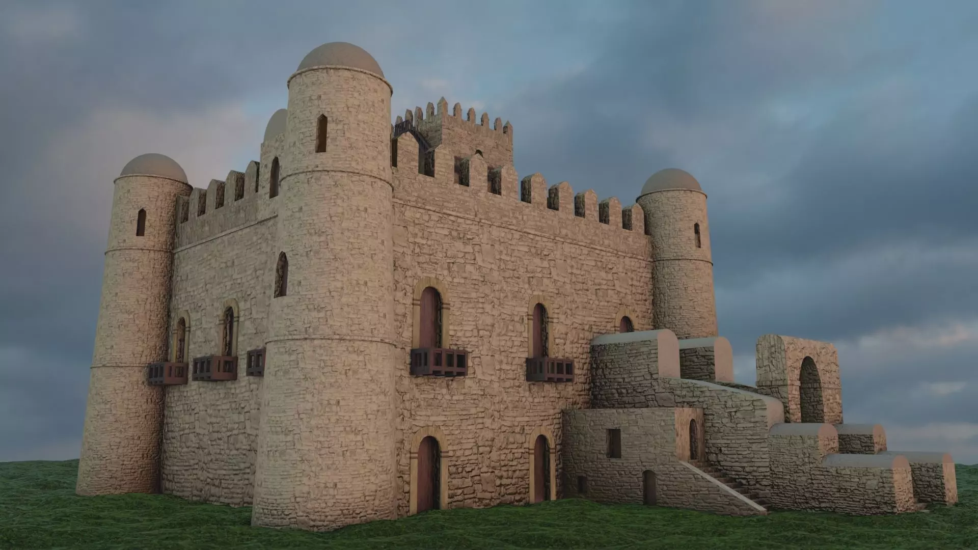 Gonder Fasiledes Fortress 3D model_0