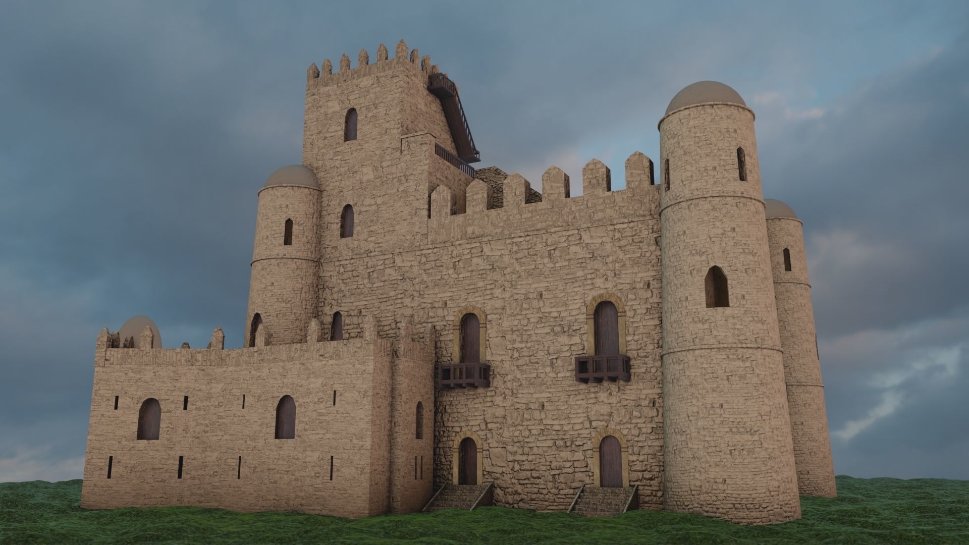 Gonder Fasiledes Fortress 3D model_4