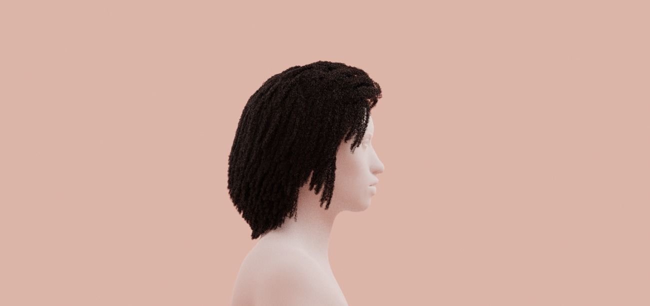 Dreadlocks African Hair 3D model_18