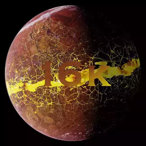 Volcanic Planet 05 - 16k 3D model