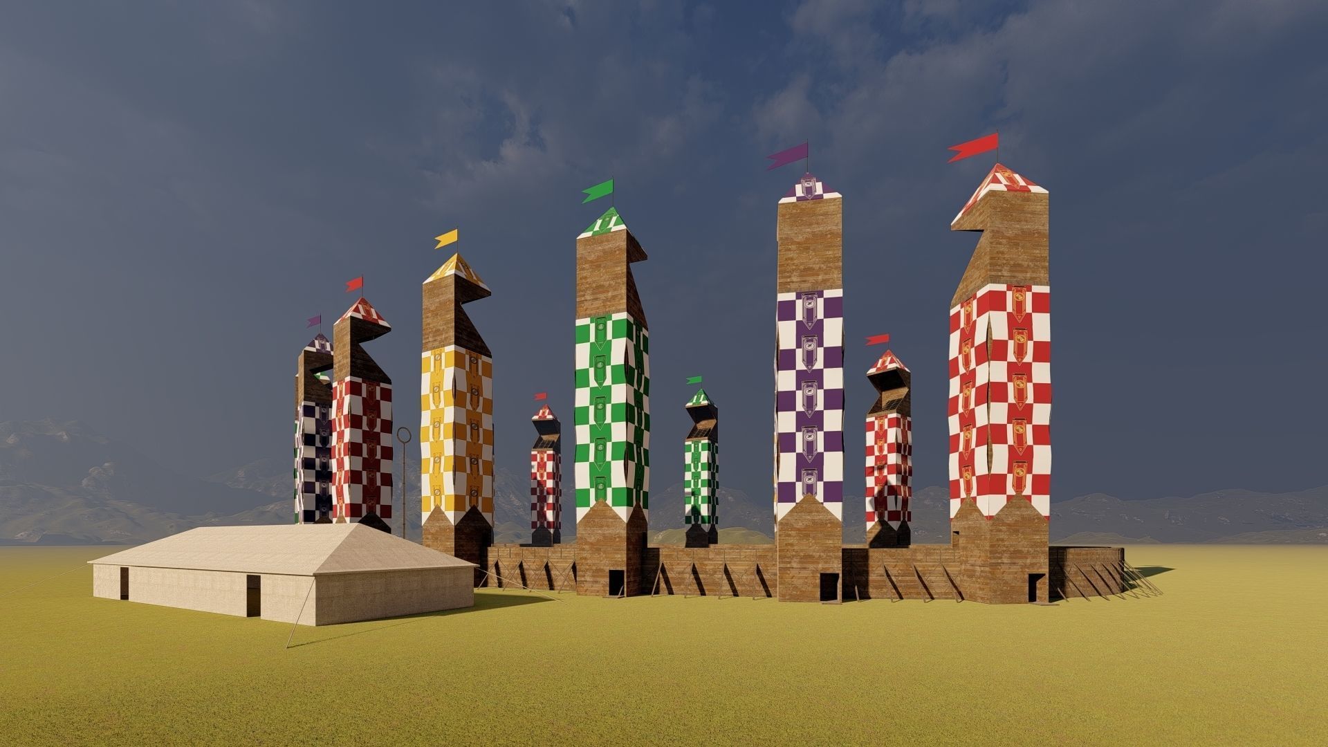 quidditch stadium 3d model 3D model_16