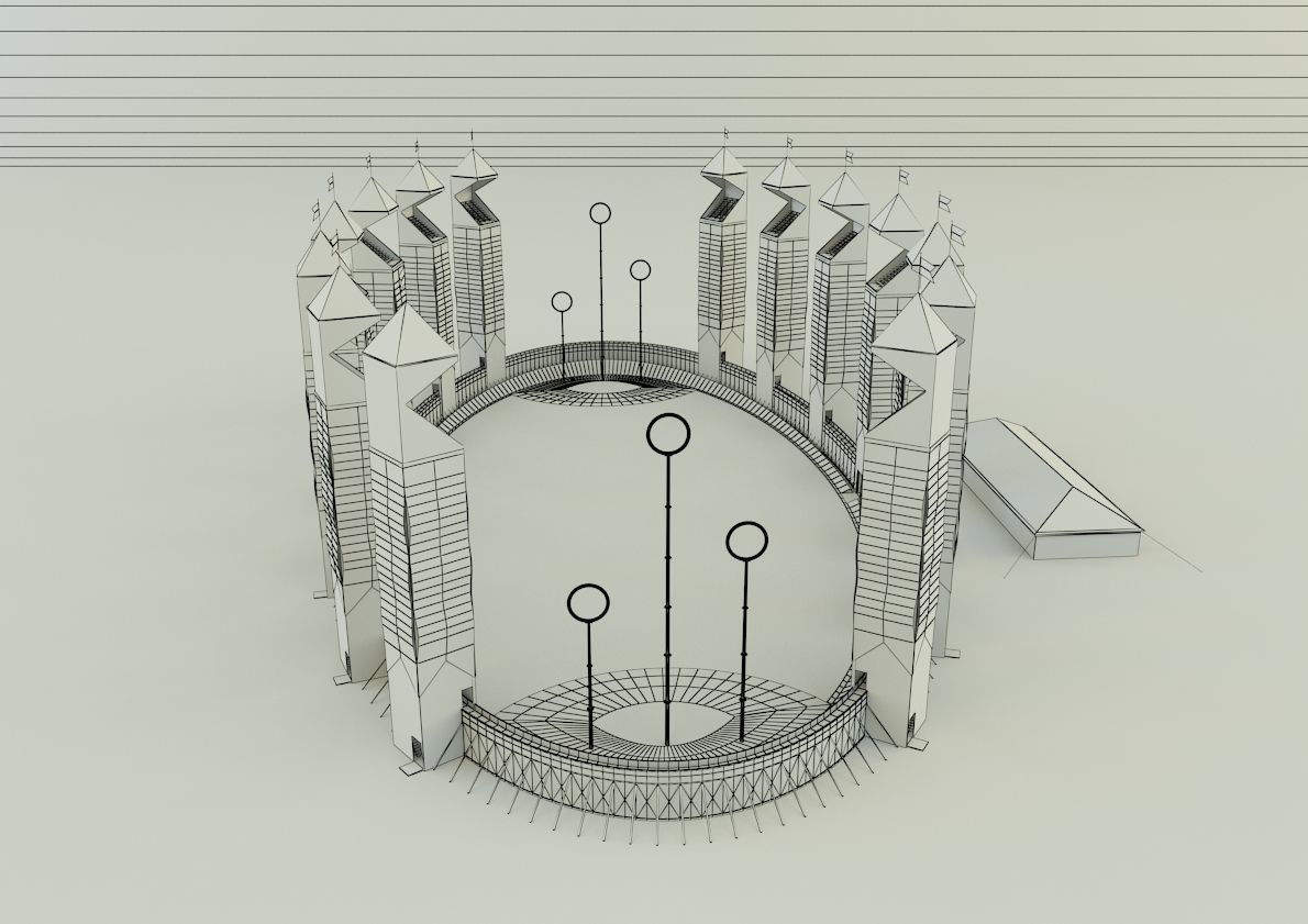 quidditch stadium 3d model 3D model_9