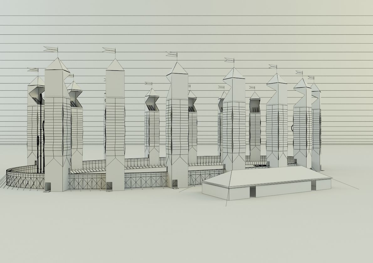 quidditch stadium 3d model 3D model_7