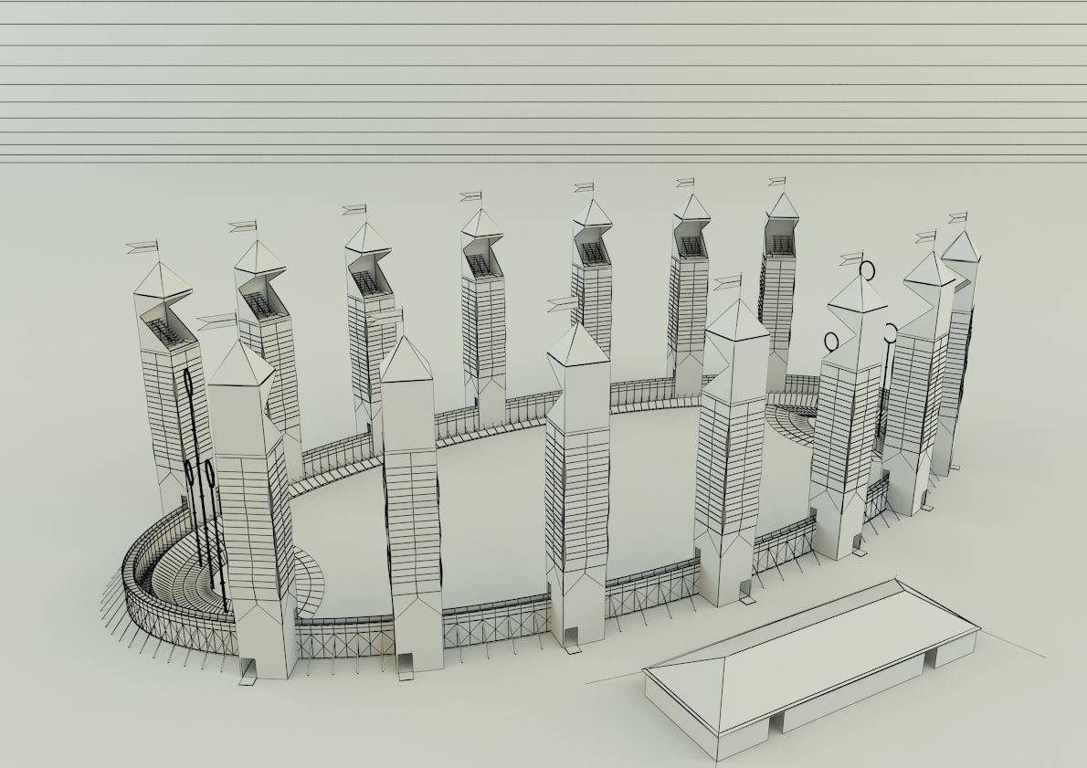 quidditch stadium 3d model 3D model_8