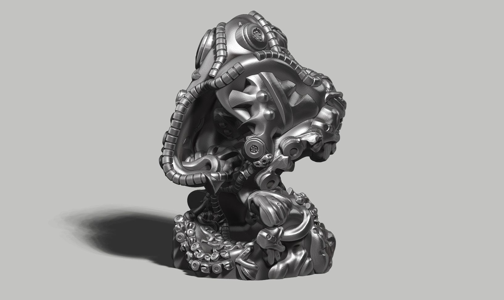 Modern Abstract robotic sculpture 3d print model 152 3D print model_6