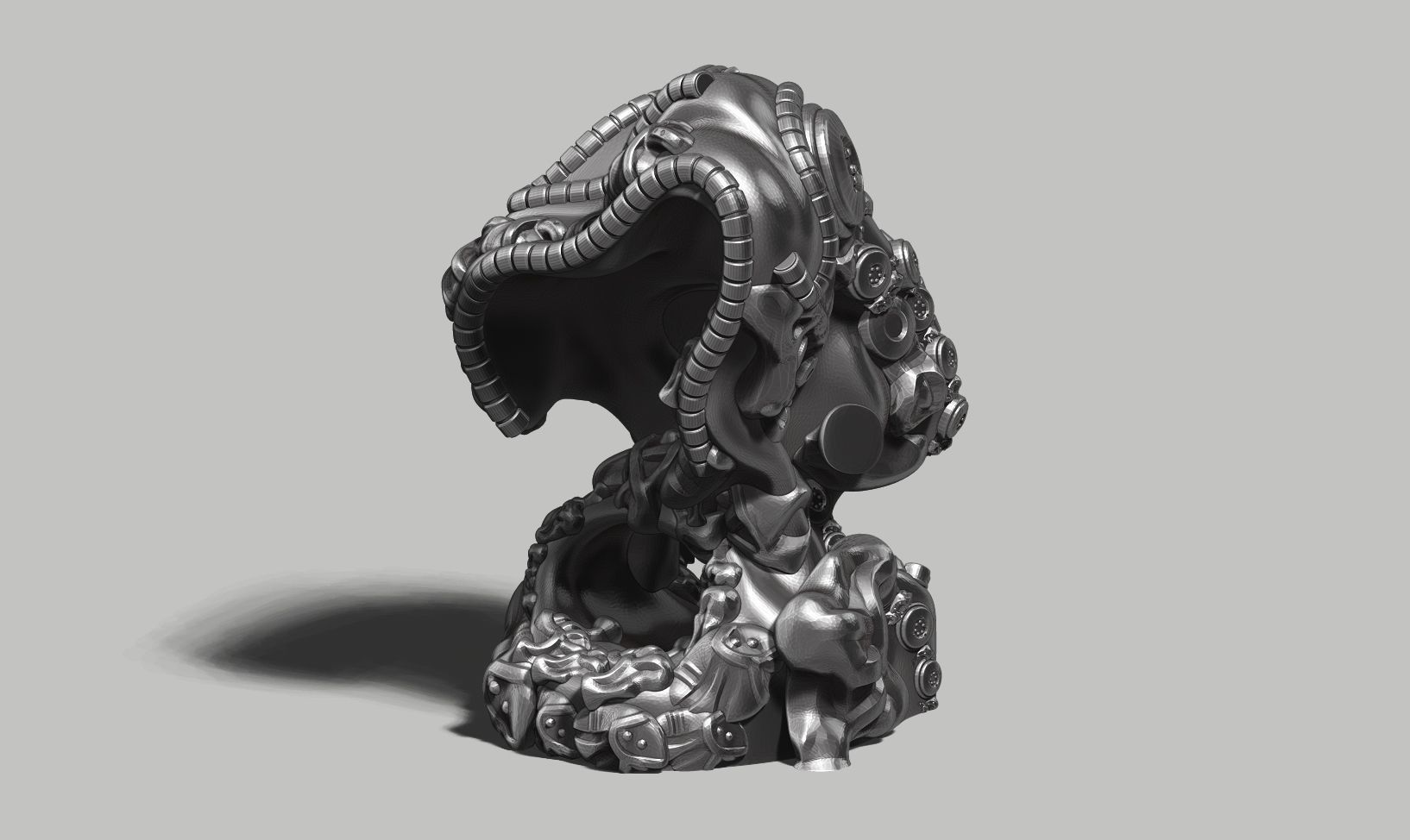 Modern Abstract robotic sculpture 3d print model 152 3D print model_10