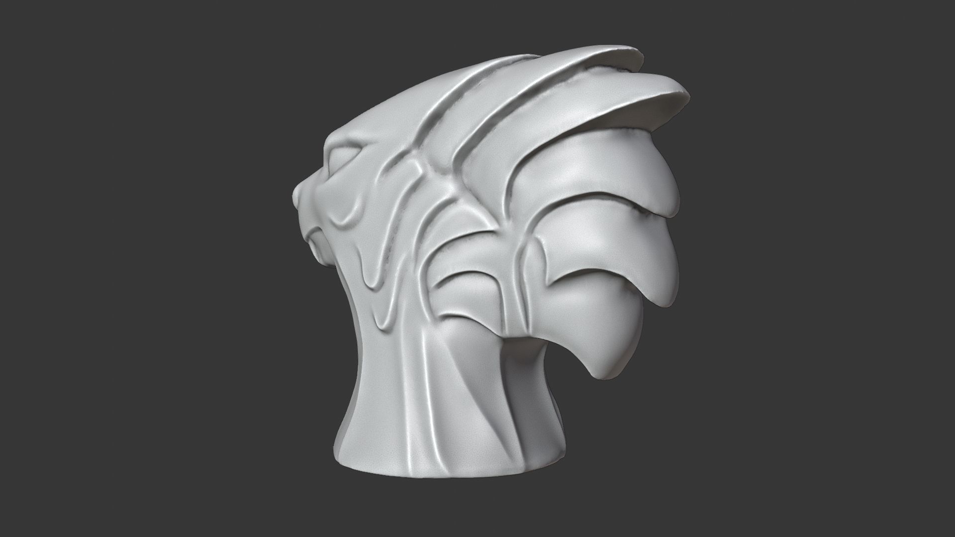 Lion Head or Egyptian Dog Anubis Sphinx Pharaoh Statue 3D print model_6