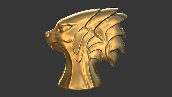 Lion Head or Egyptian Dog Anubis Sphinx Pharaoh Statue 3D print model