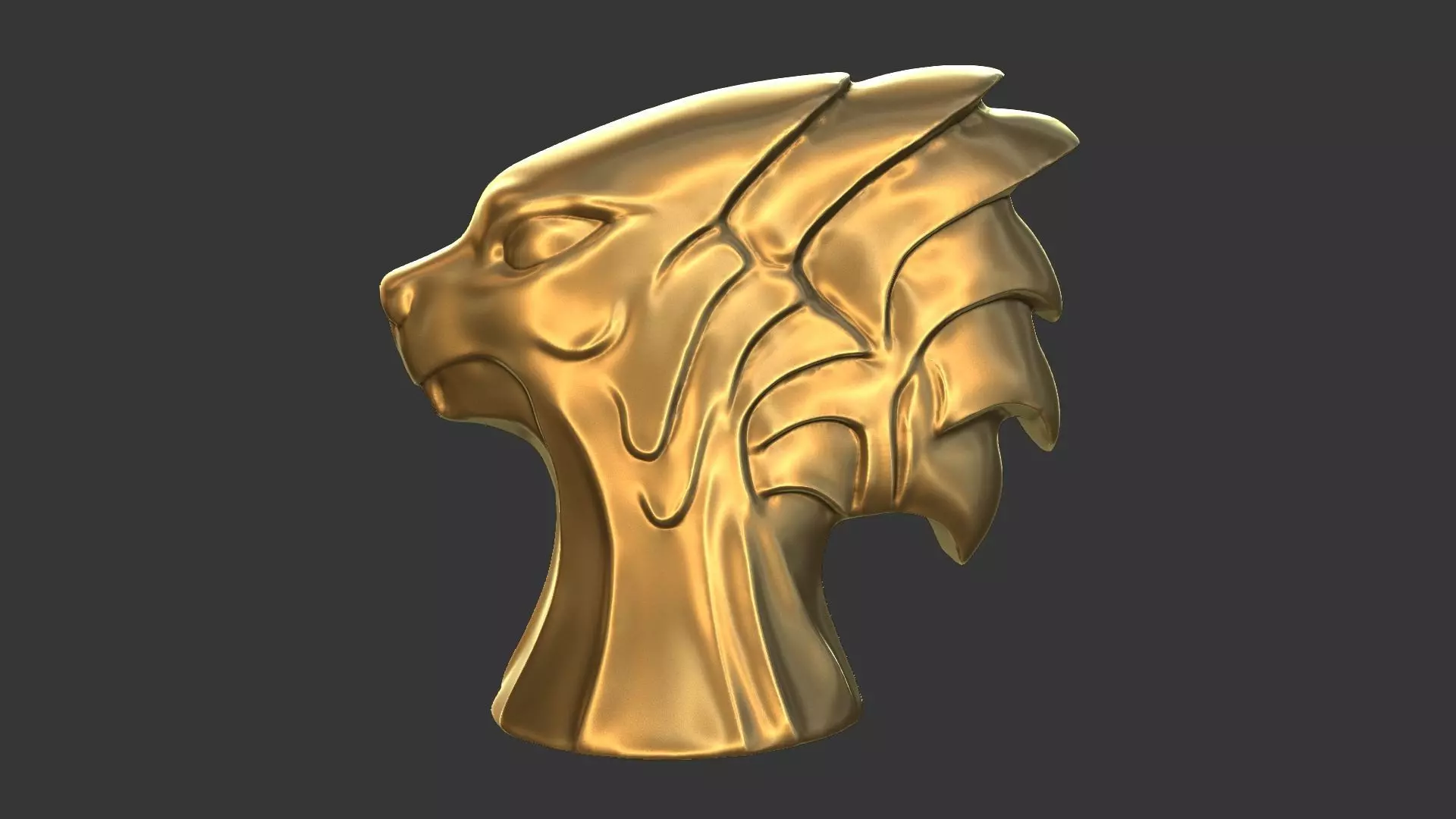 Lion Head or Egyptian Dog Anubis Sphinx Pharaoh Statue 3D print model_0