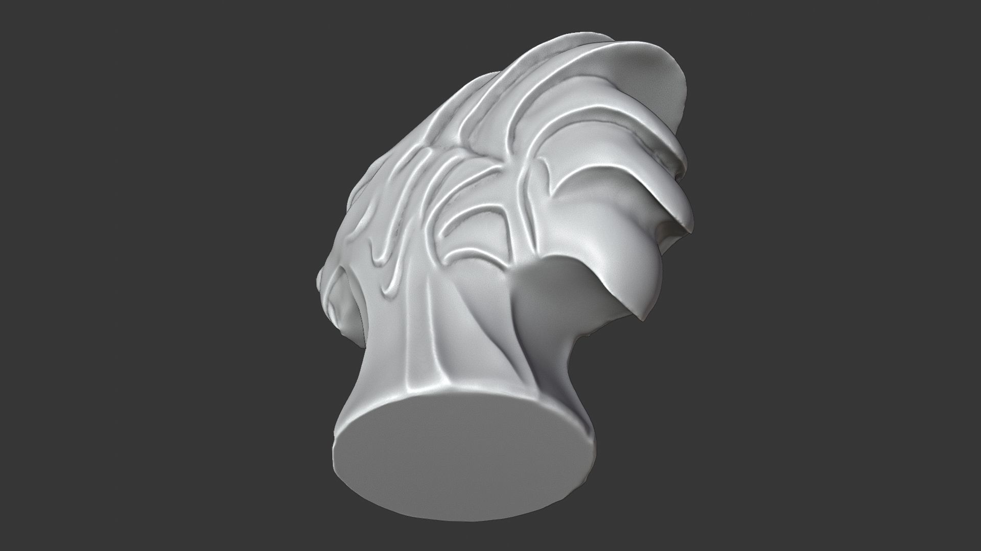 Lion Head or Egyptian Dog Anubis Sphinx Pharaoh Statue 3D print model_8