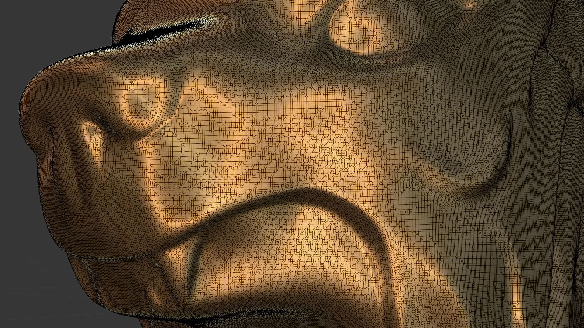 Lion Head or Egyptian Dog Anubis Sphinx Pharaoh Statue 3D print model_10