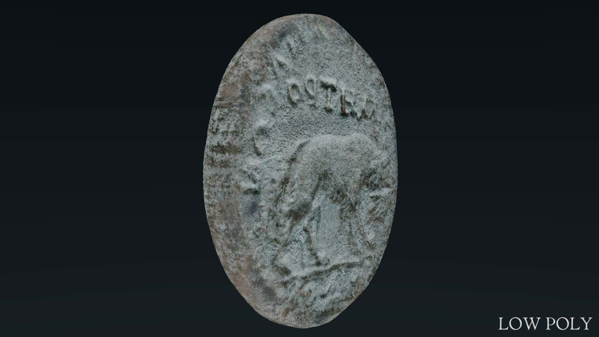 Lykaonia Coin 1 Low-poly 3D model_25