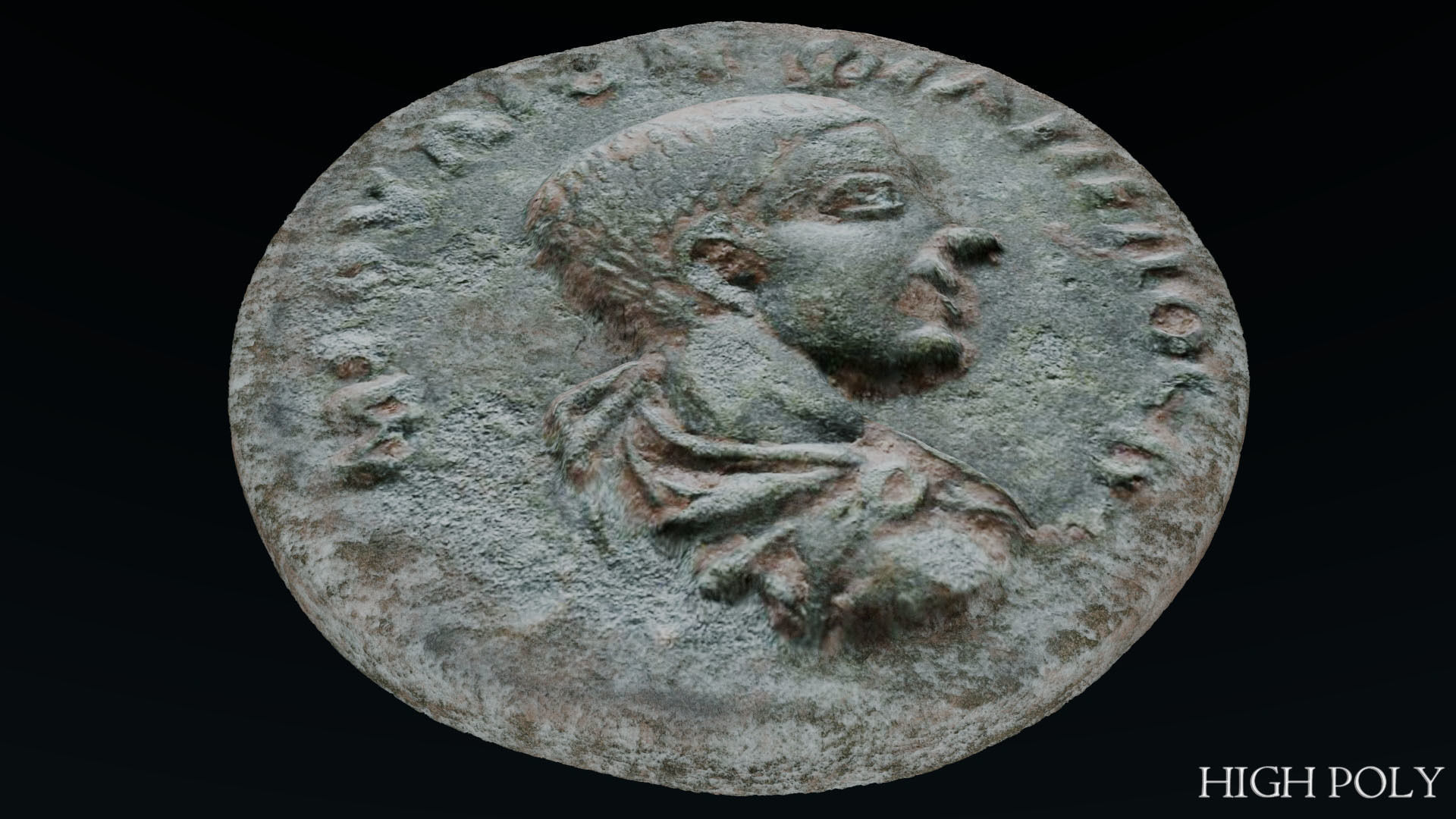 Lykaonia Coin 1 Low-poly 3D model_12