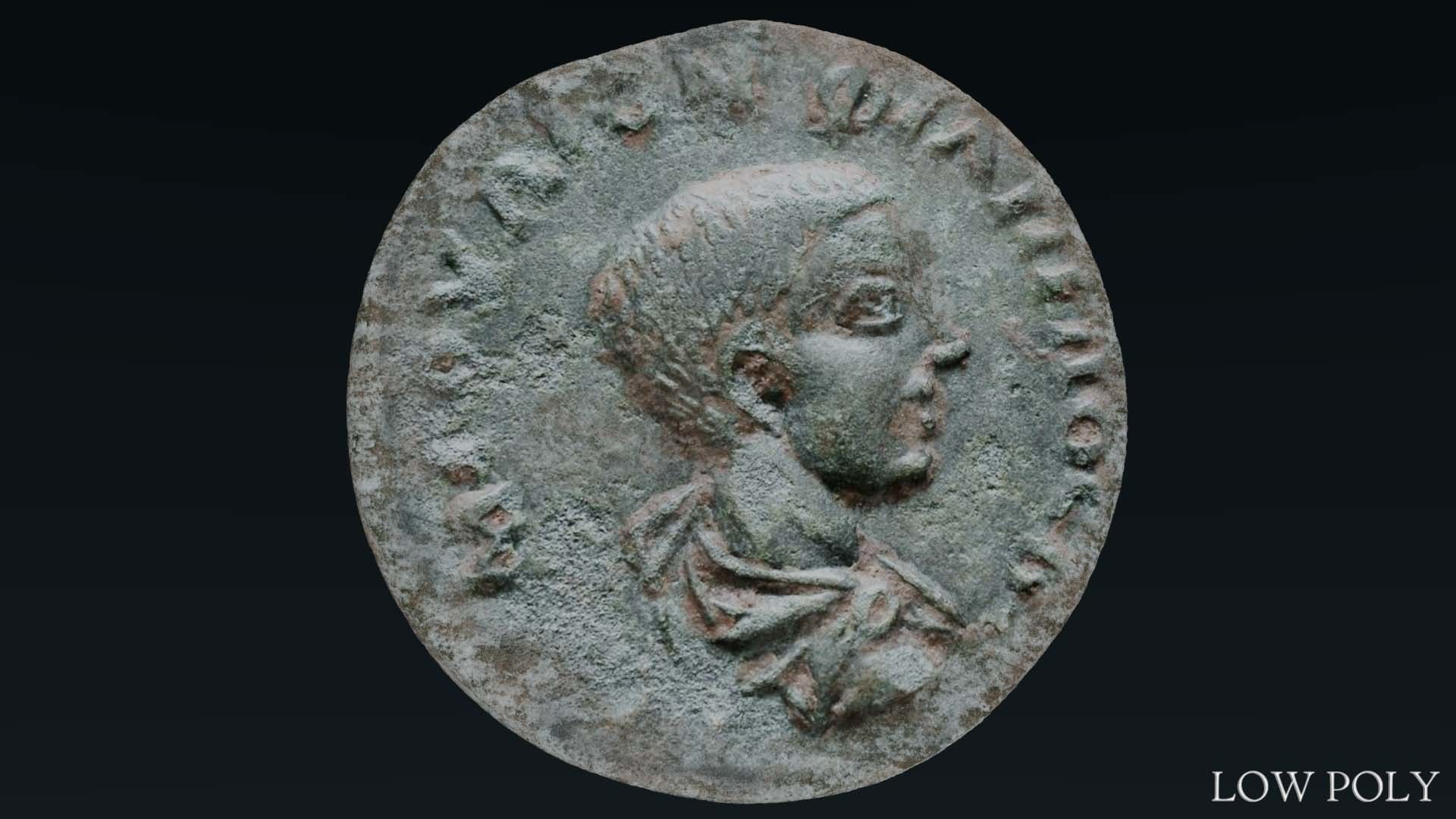 Lykaonia Coin 1 Low-poly 3D model_39