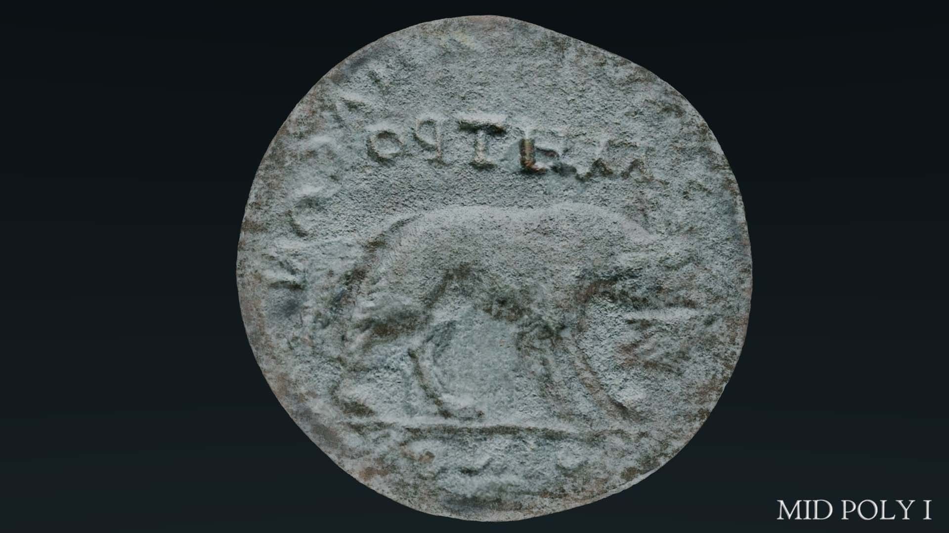 Lykaonia Coin 1 Low-poly 3D model_47