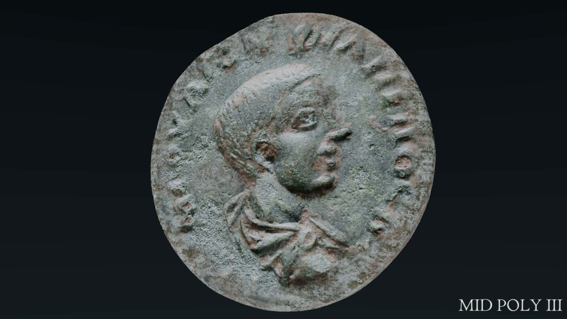 Lykaonia Coin 1 Low-poly 3D model_68