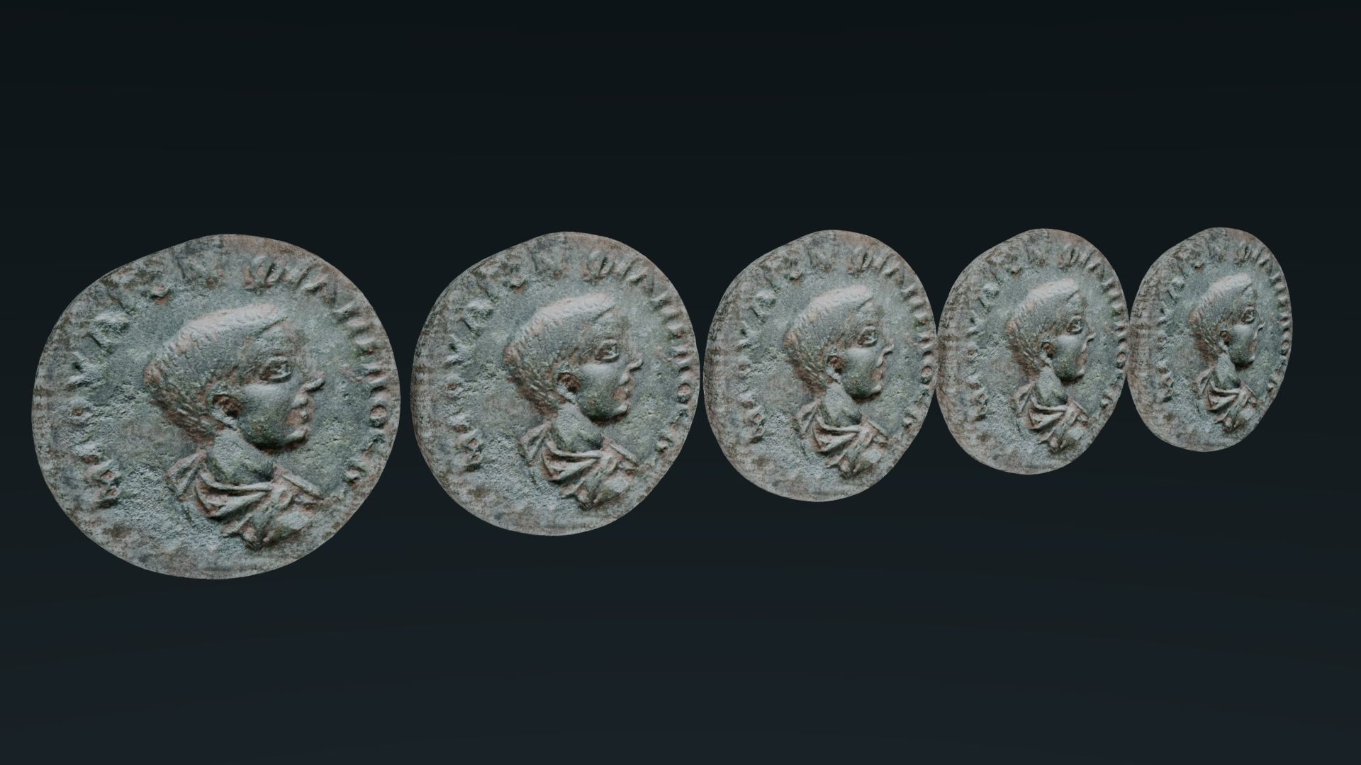 Lykaonia Coin 1 Low-poly 3D model_82