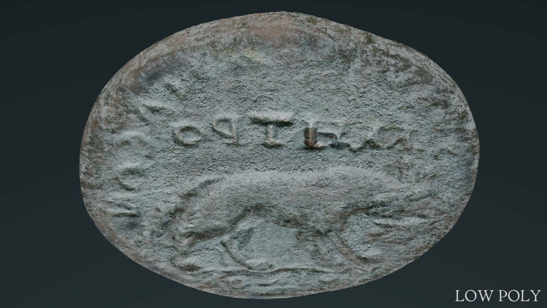 Lykaonia Coin 1 Low-poly 3D model_29