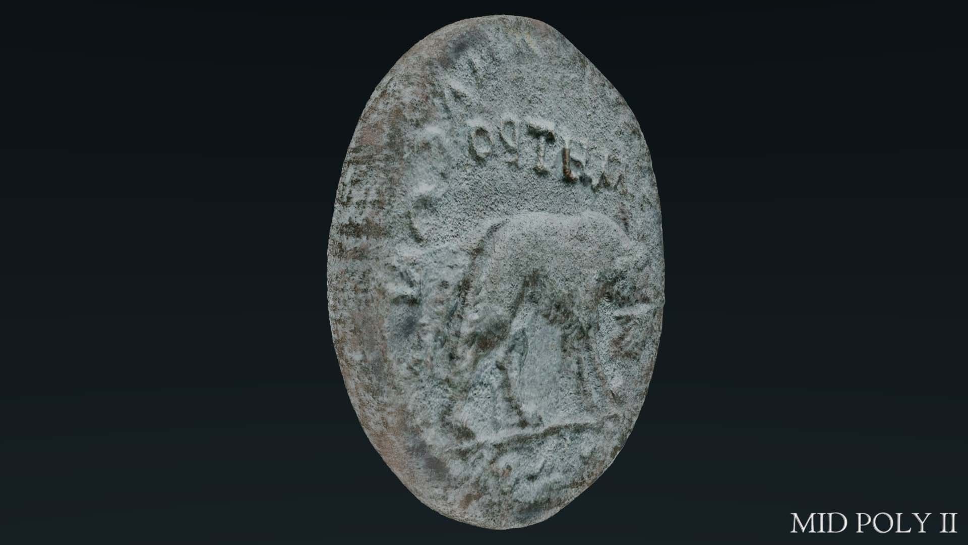 Lykaonia Coin 1 Low-poly 3D model_58