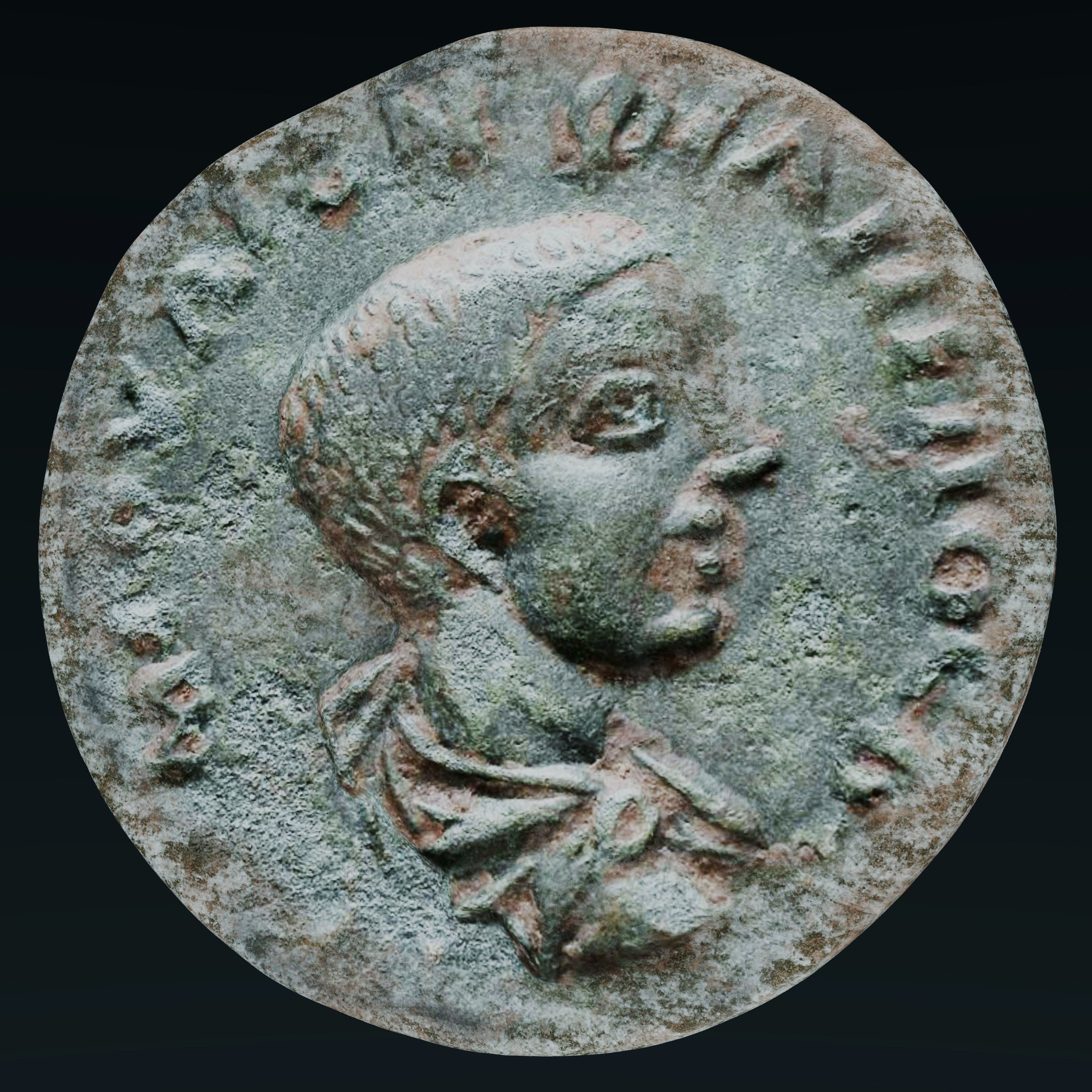 Lykaonia Coin 1 Low-poly 3D model_2