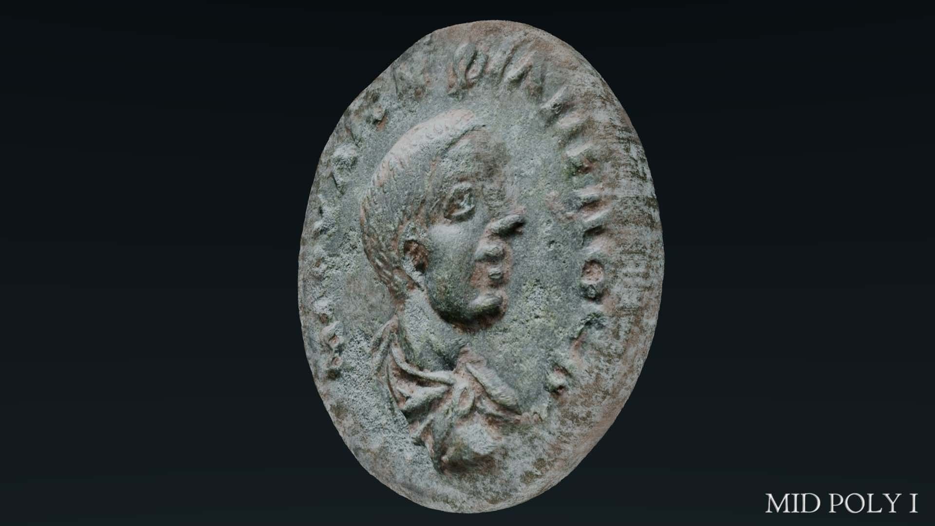 Lykaonia Coin 1 Low-poly 3D model_43