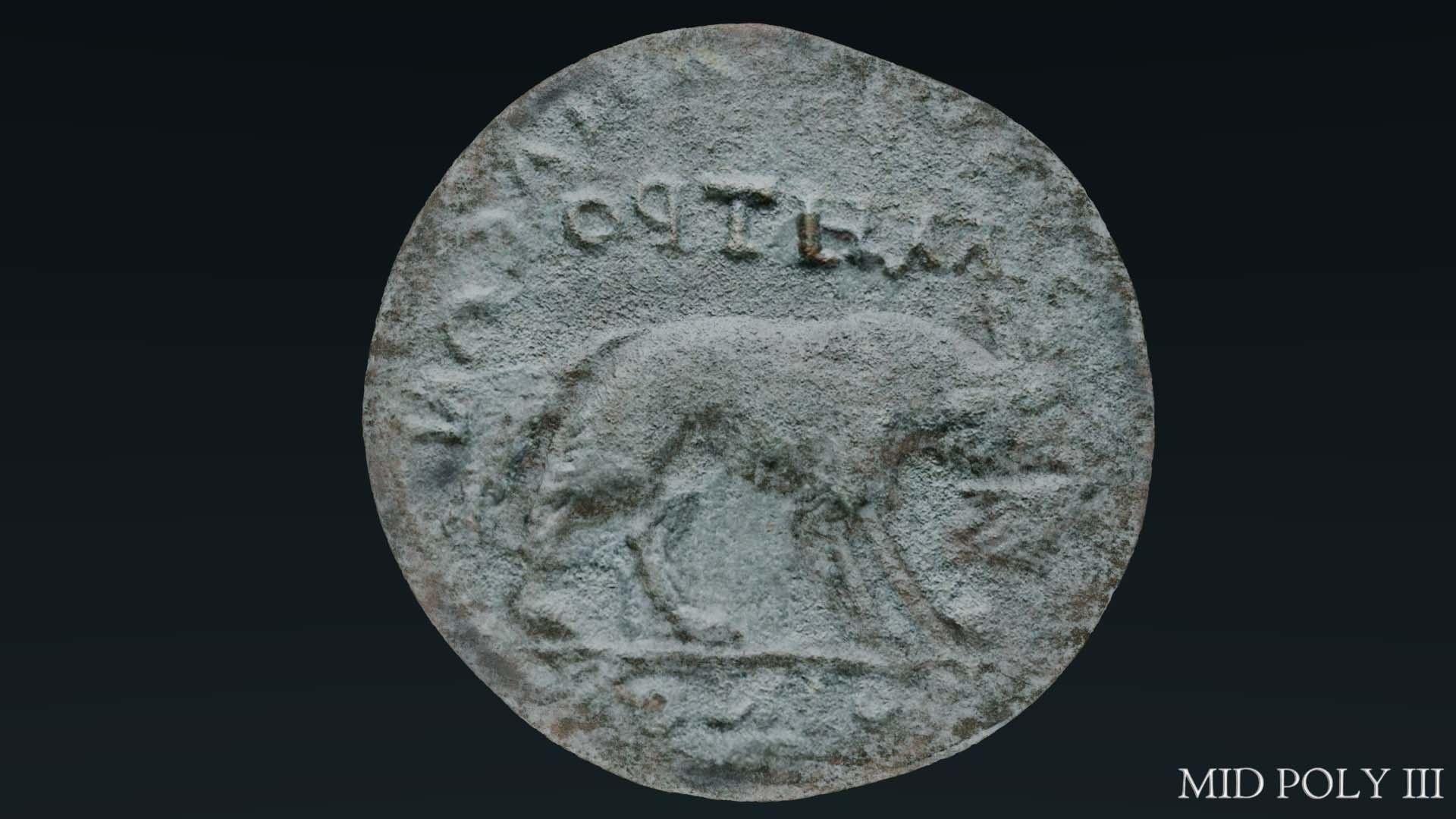 Lykaonia Coin 1 Low-poly 3D model_73