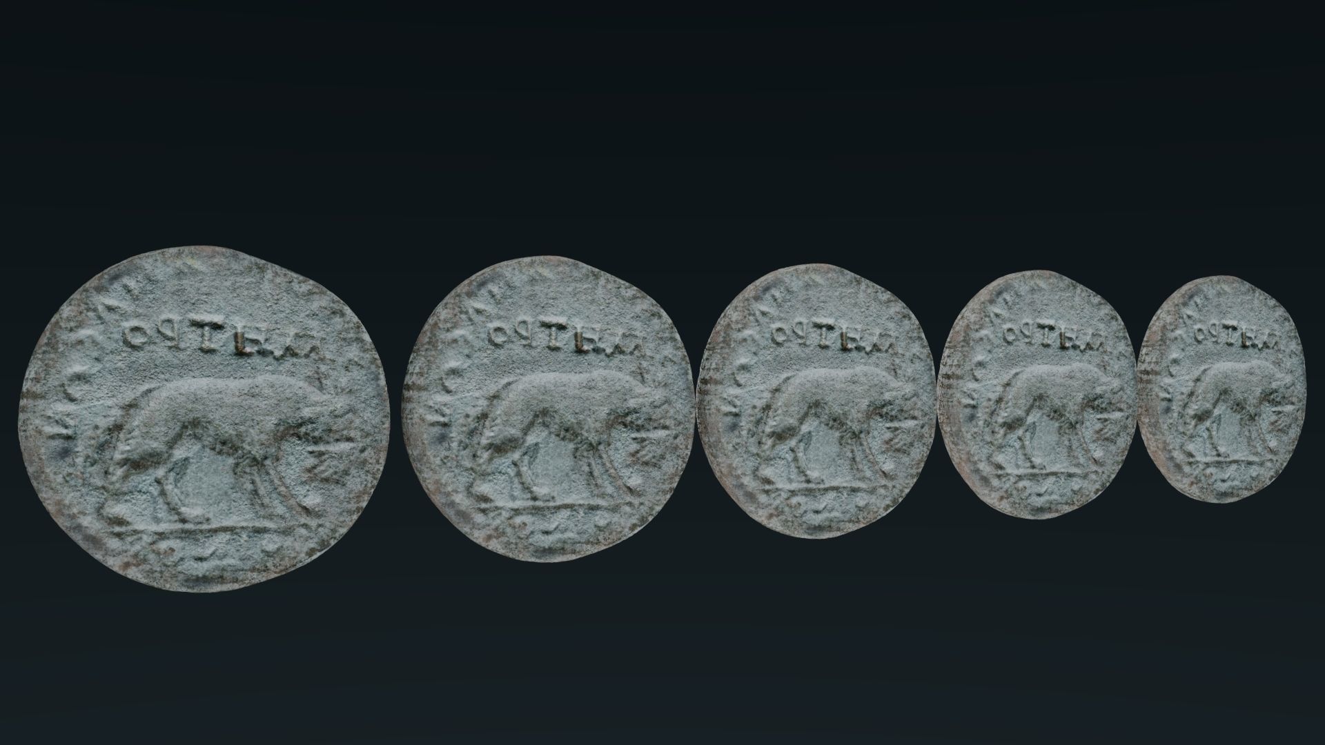 Lykaonia Coin 1 Low-poly 3D model_88