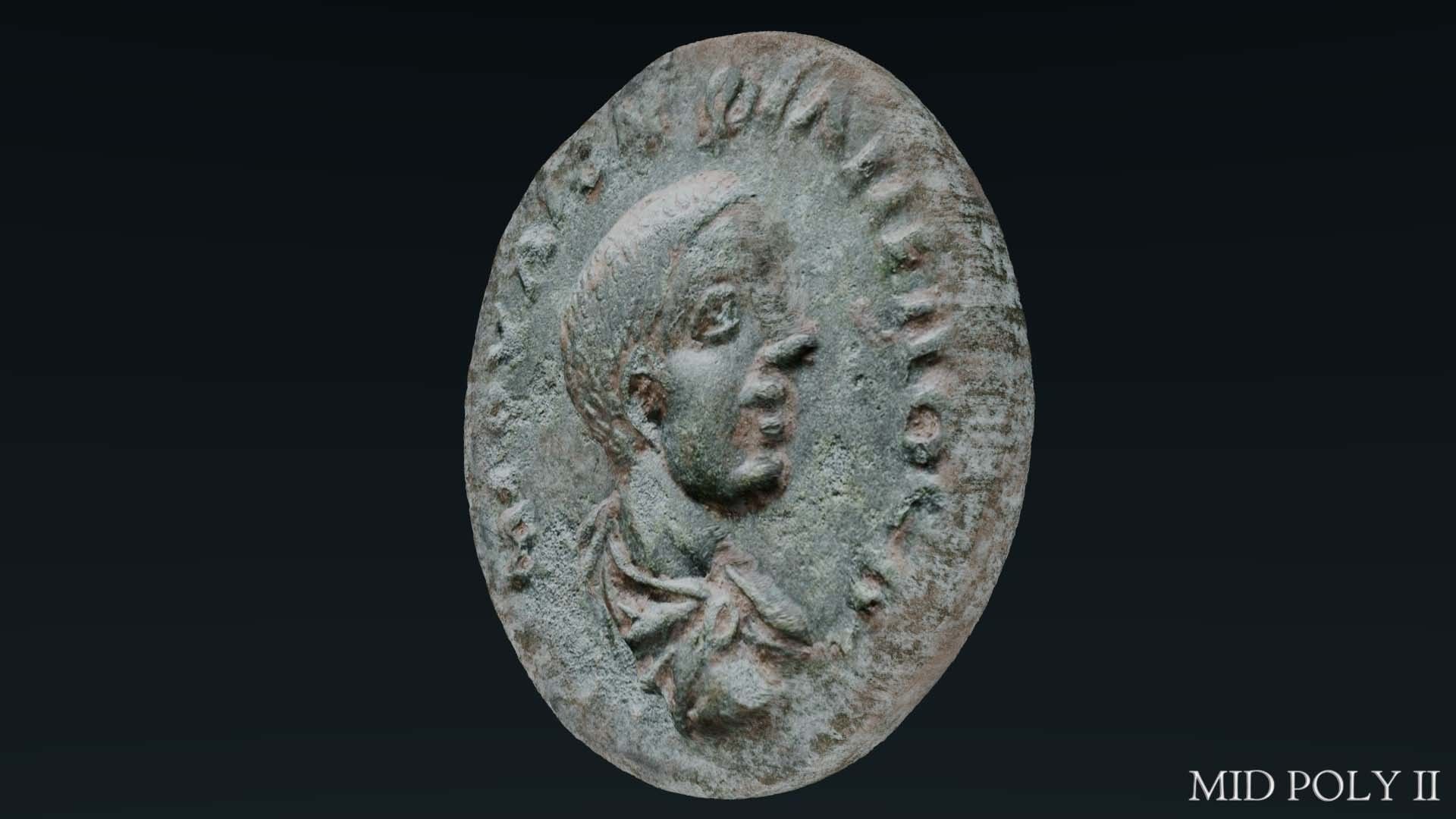 Lykaonia Coin 1 Low-poly 3D model_56