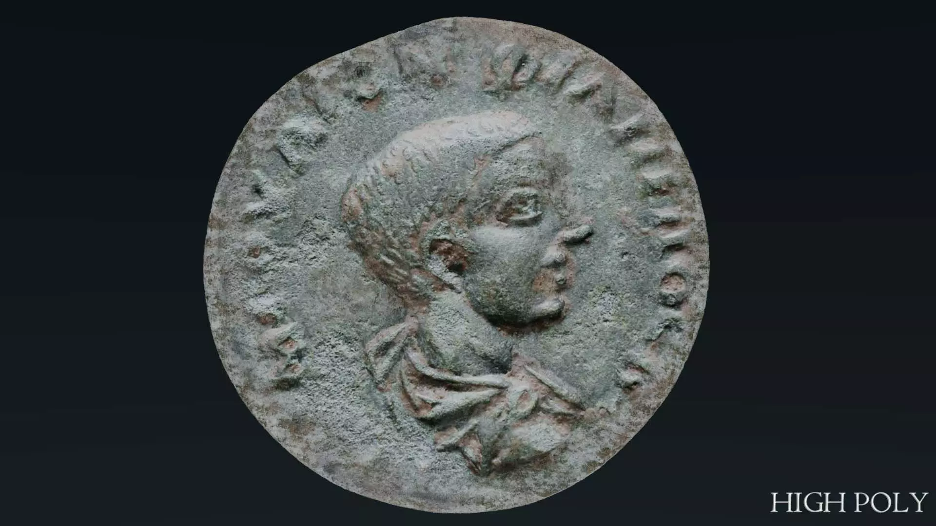 Lykaonia Coin 1 Low-poly 3D model_0