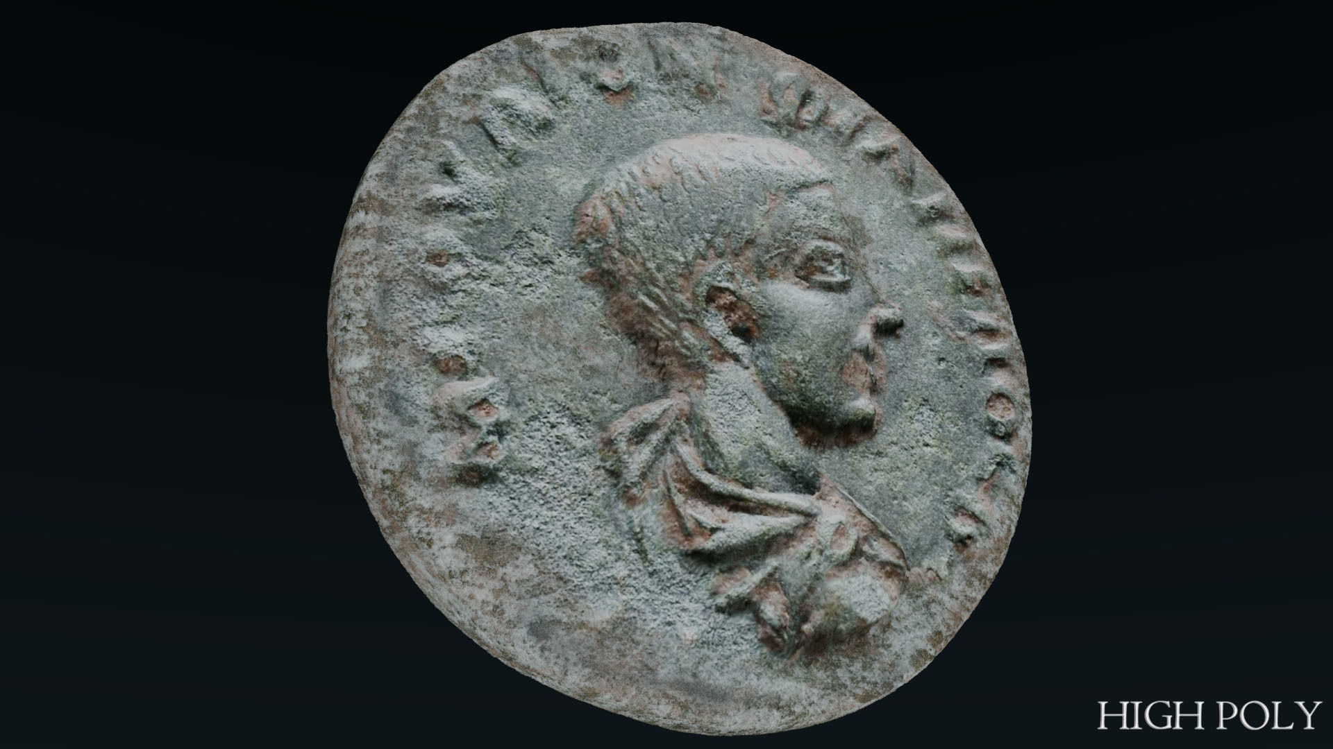 Lykaonia Coin 1 Low-poly 3D model_11