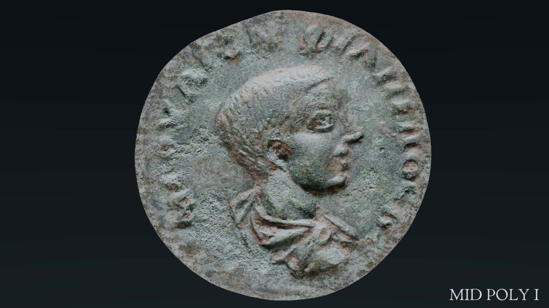 Lykaonia Coin 1 Low-poly 3D model_41