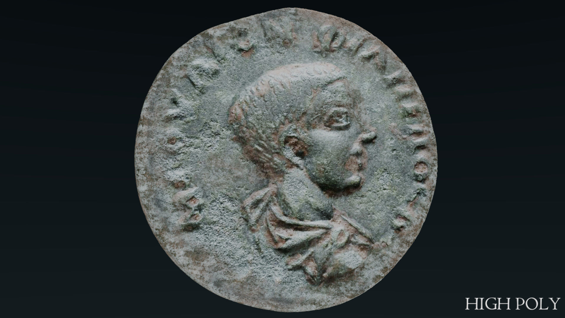 Lykaonia Coin 1 Low-poly 3D model_14