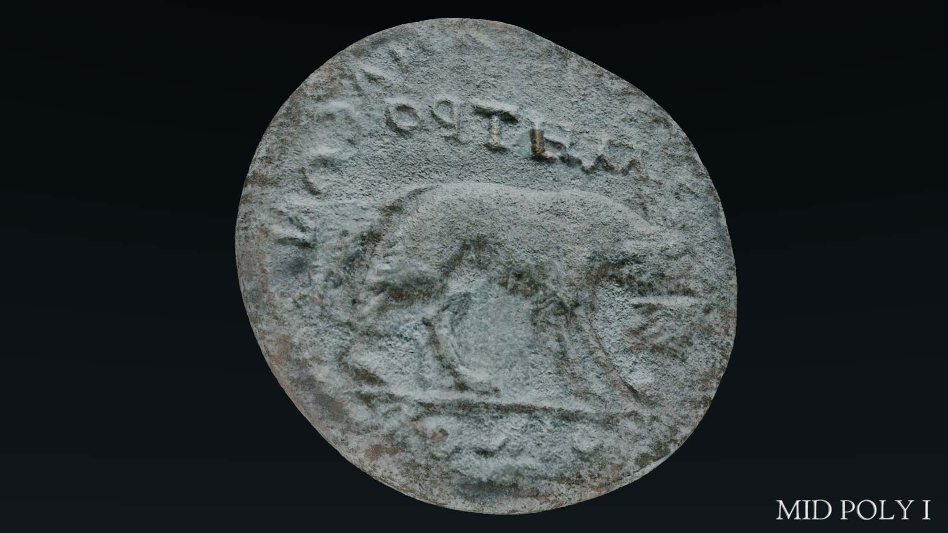 Lykaonia Coin 1 Low-poly 3D model_46