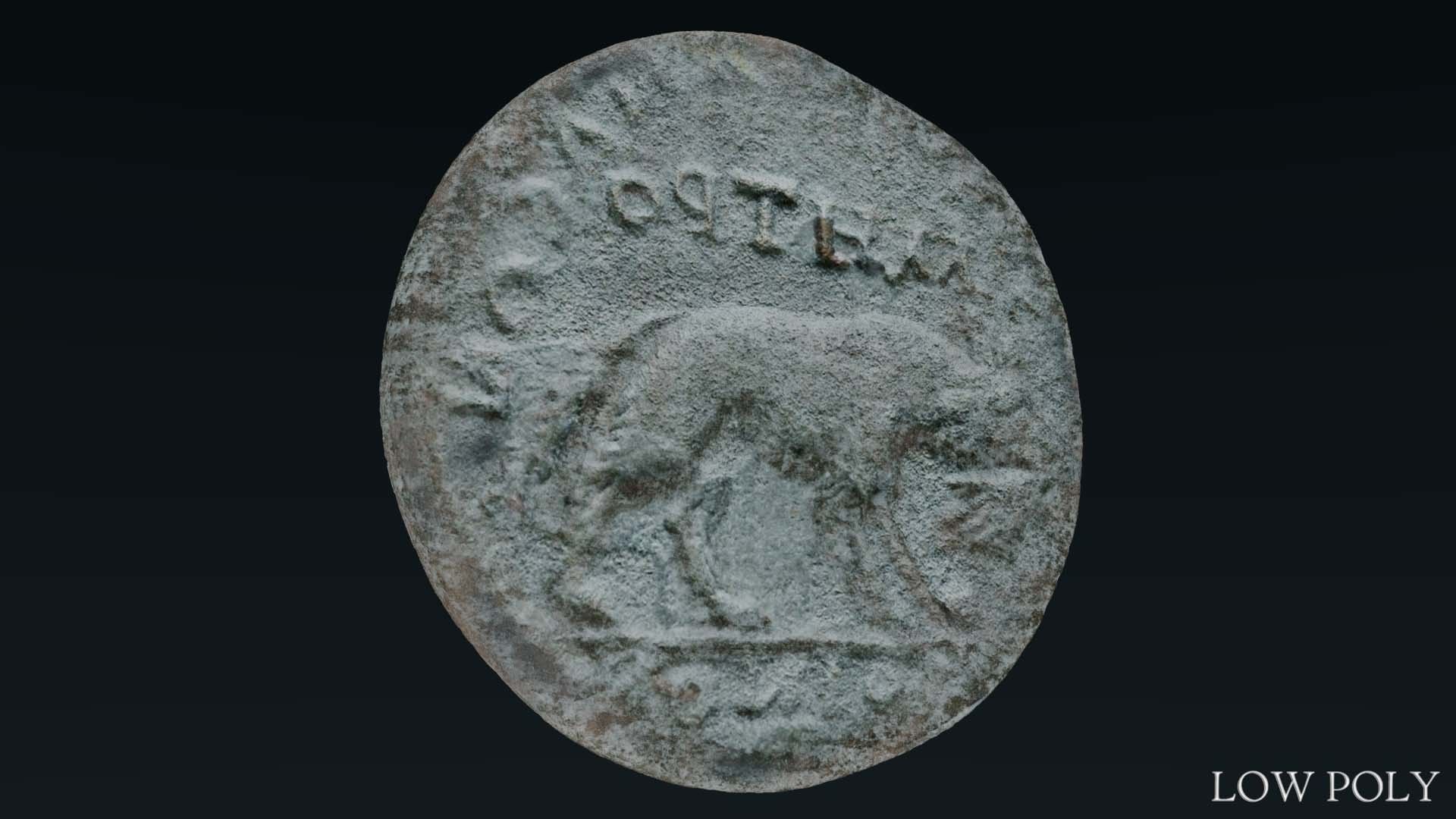 Lykaonia Coin 1 Low-poly 3D model_27