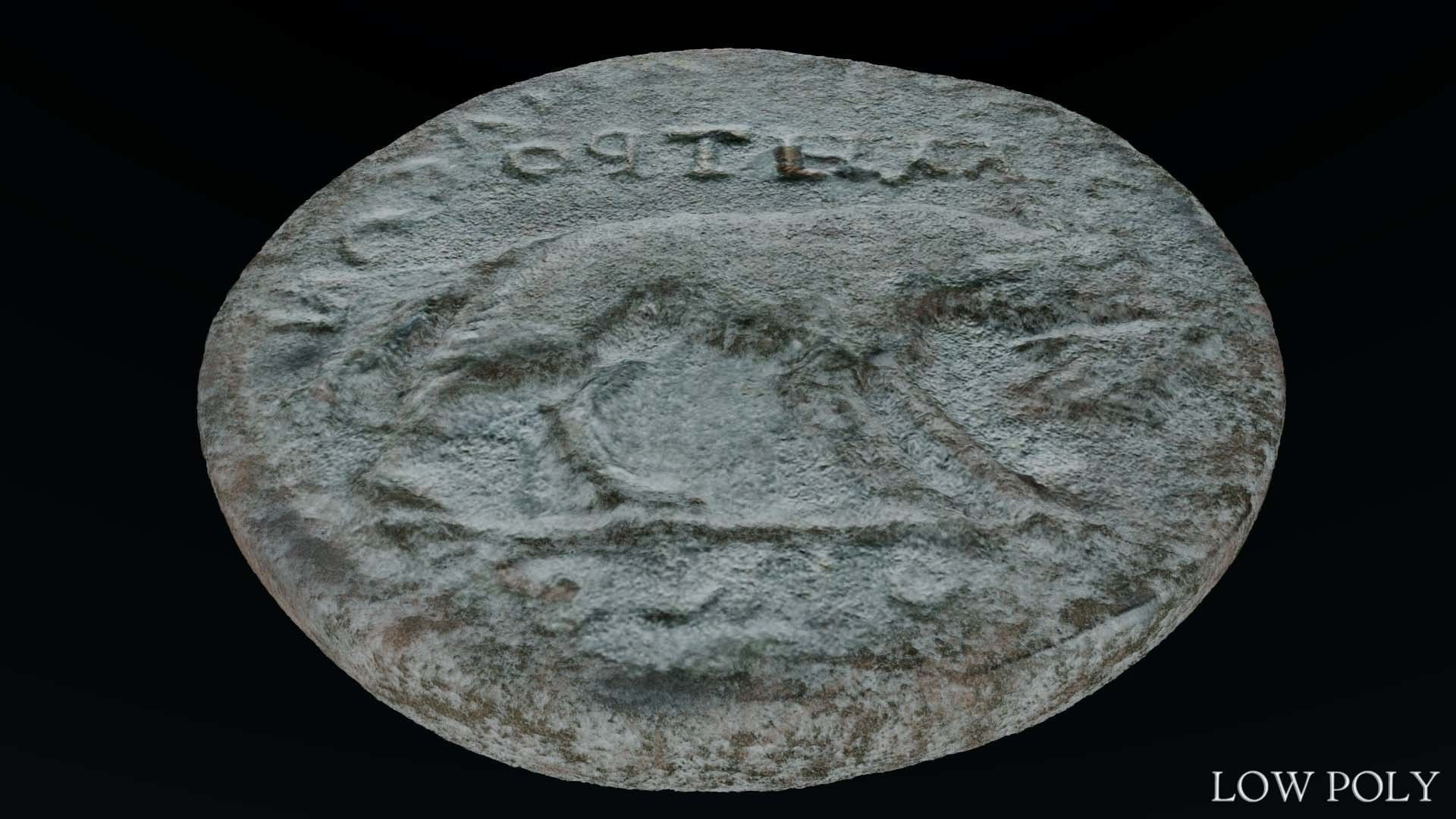 Lykaonia Coin 1 Low-poly 3D model_37