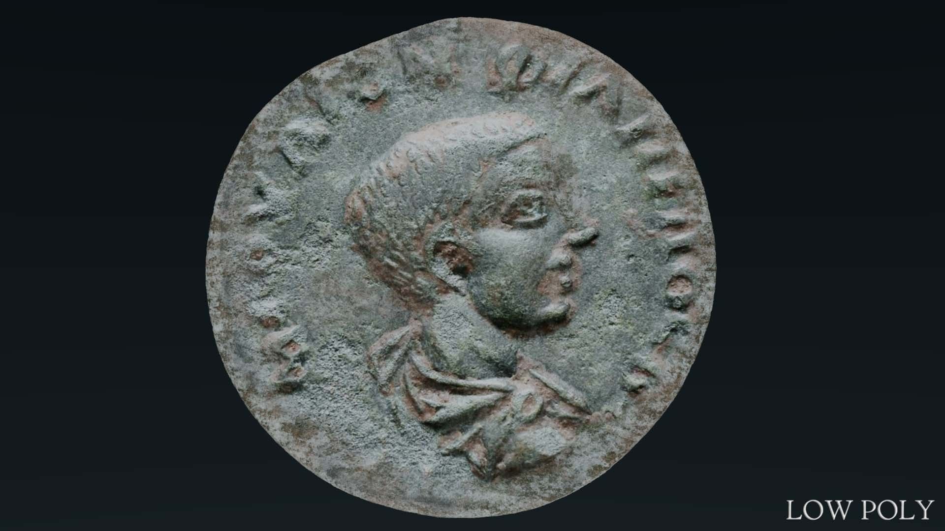 Lykaonia Coin 1 Low-poly 3D model_15