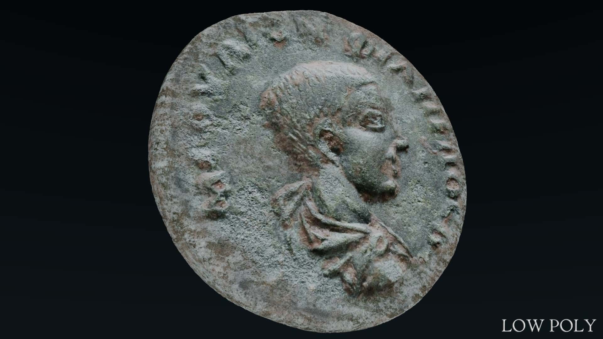 Lykaonia Coin 1 Low-poly 3D model_33