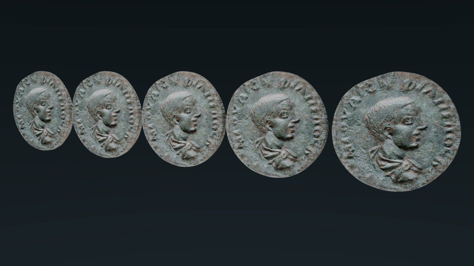 Lykaonia Coin 1 Low-poly 3D model_80