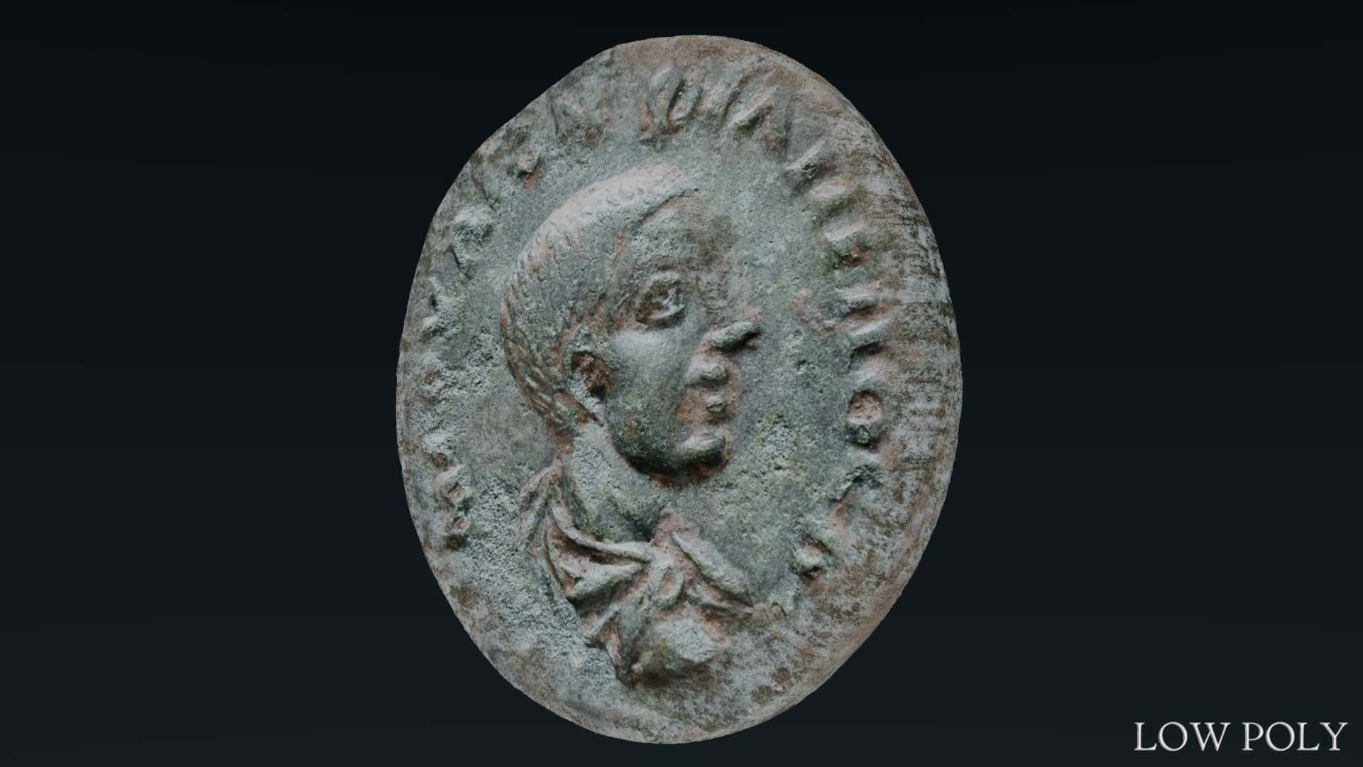 Lykaonia Coin 1 Low-poly 3D model_21