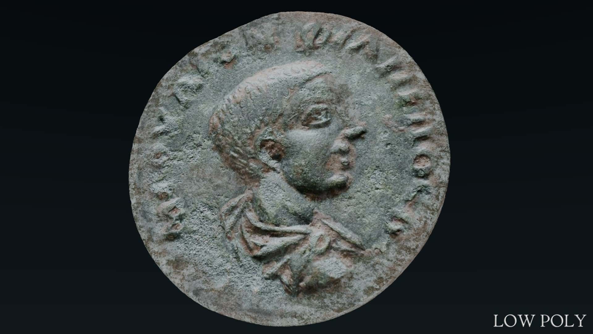 Lykaonia Coin 1 Low-poly 3D model_19