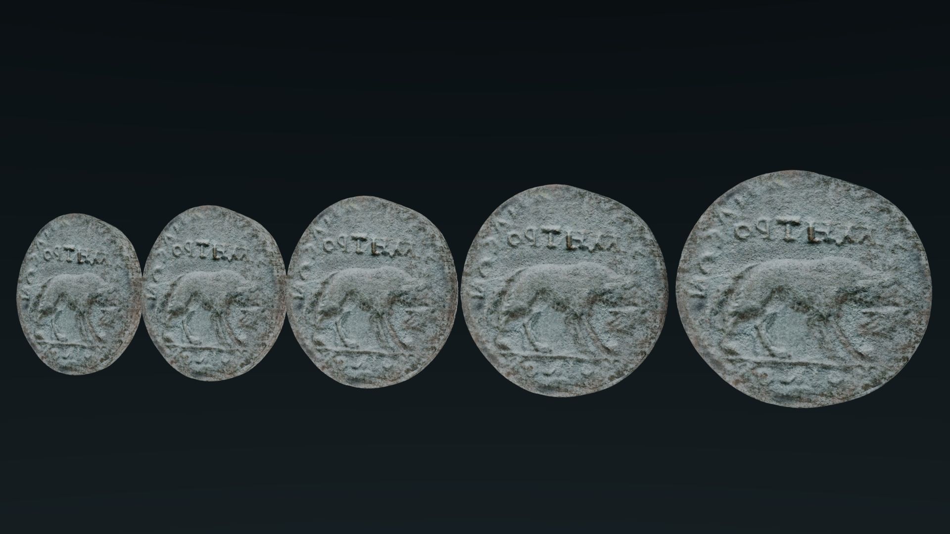 Lykaonia Coin 1 Low-poly 3D model_86