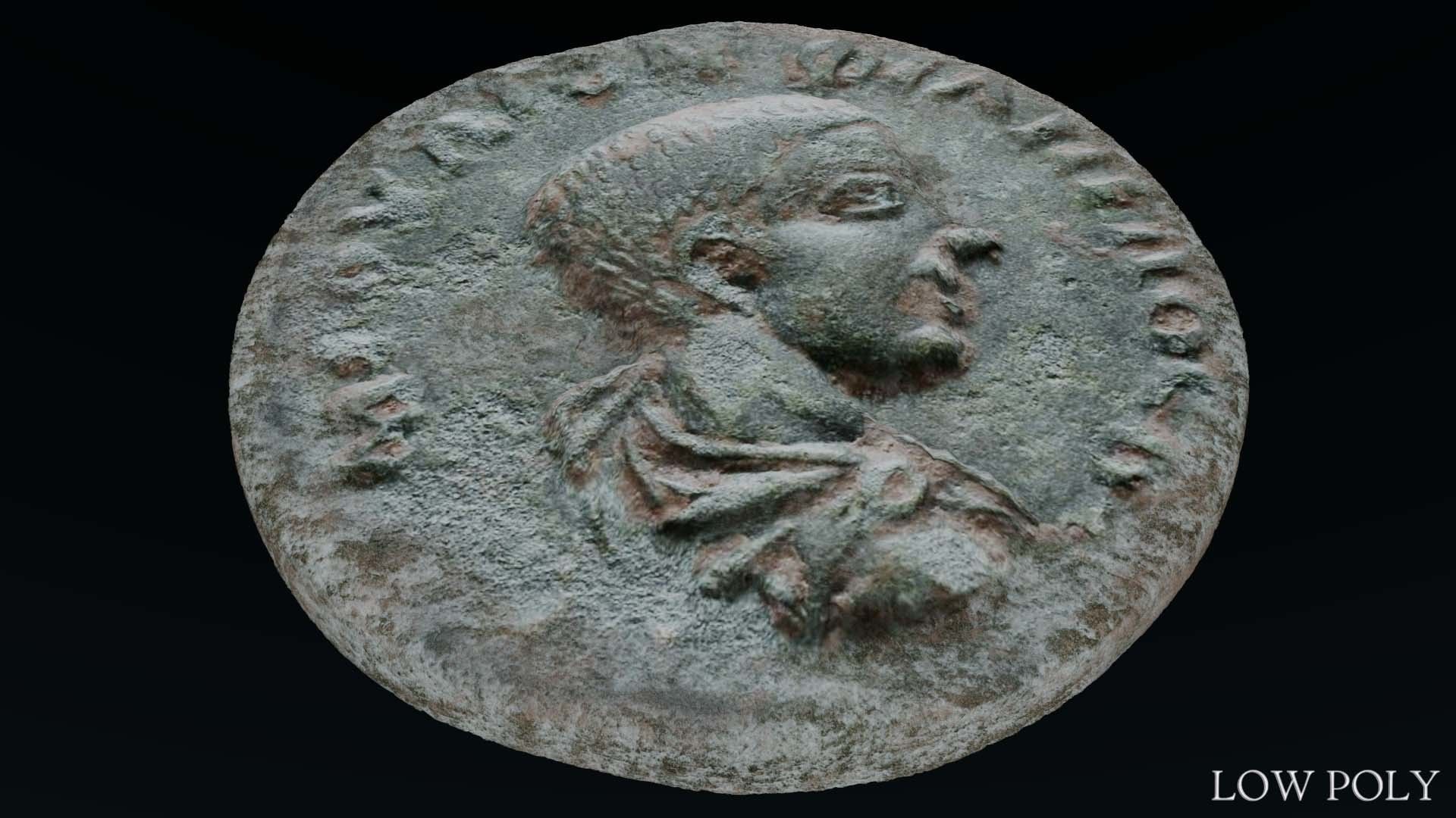 Lykaonia Coin 1 Low-poly 3D model_35