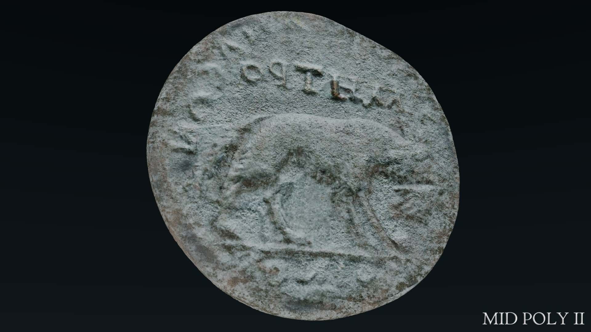 Lykaonia Coin 1 Low-poly 3D model_59