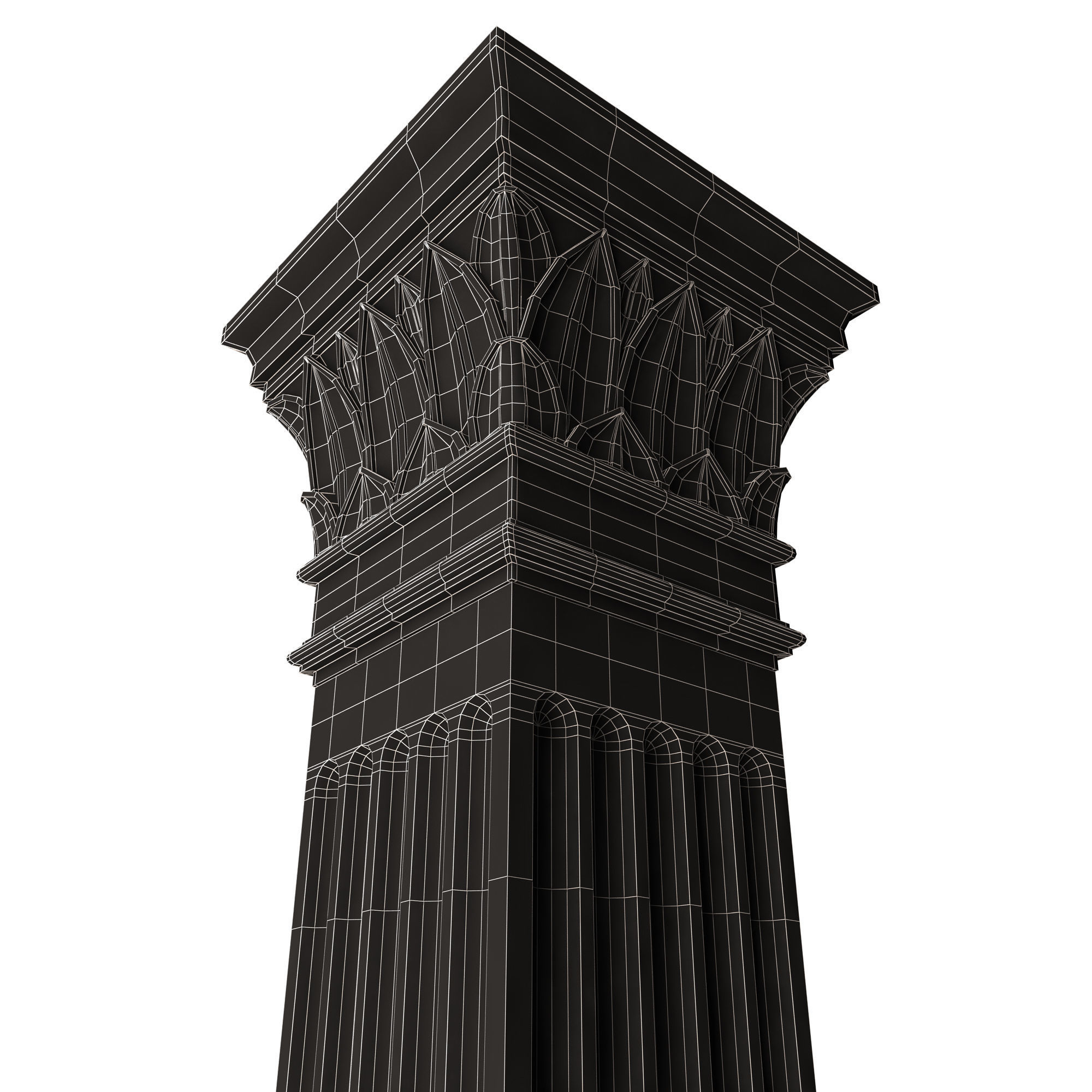 Column Capital 0402 Low-poly 3D model_14