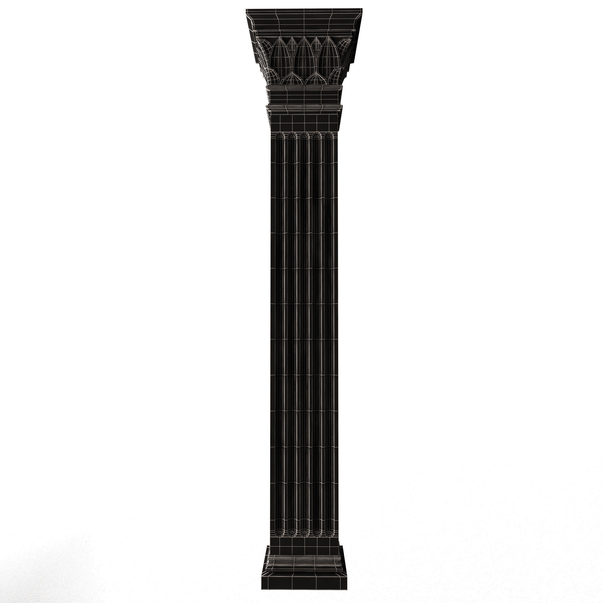 Column Capital 0402 Low-poly 3D model_16