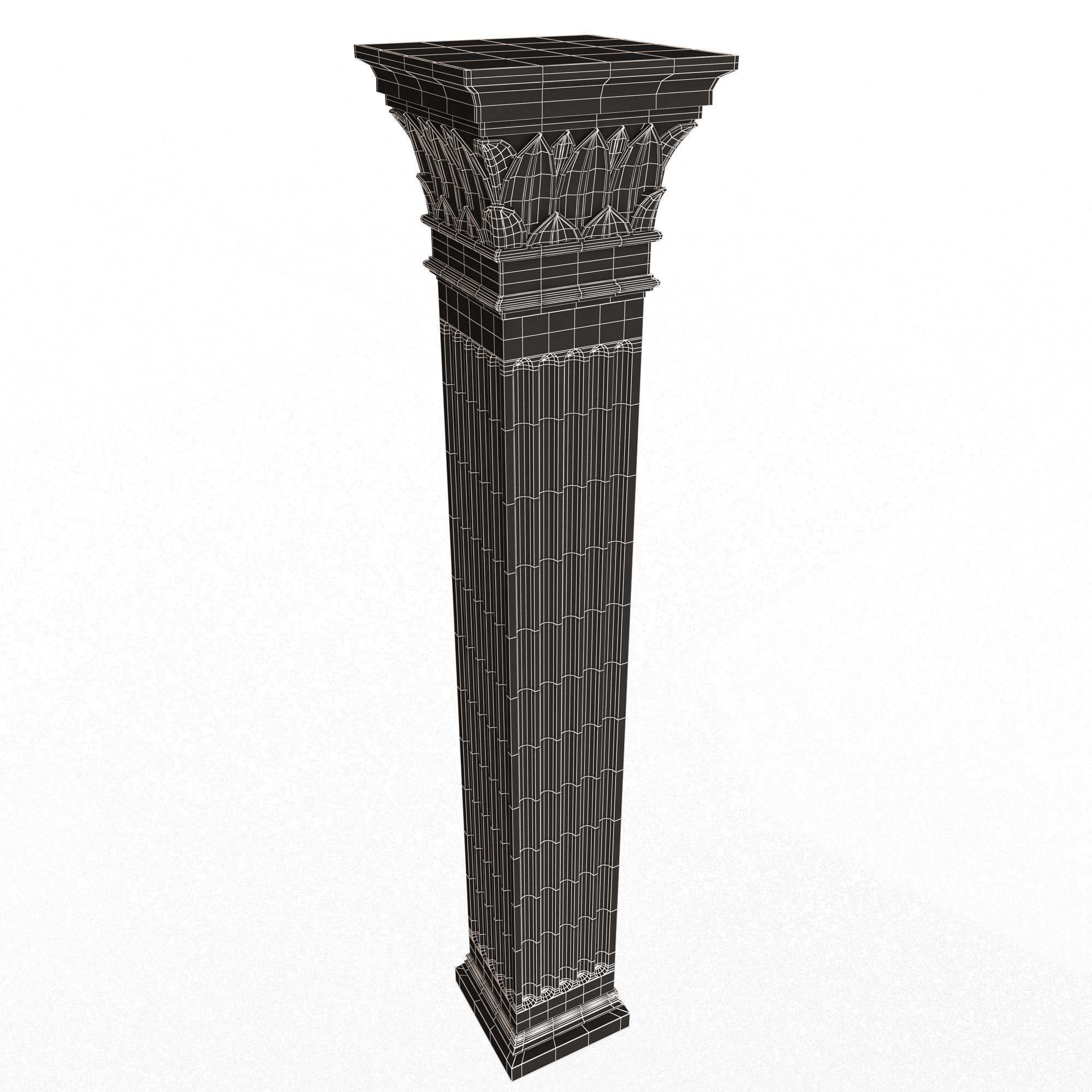 Column Capital 0402 Low-poly 3D model_13
