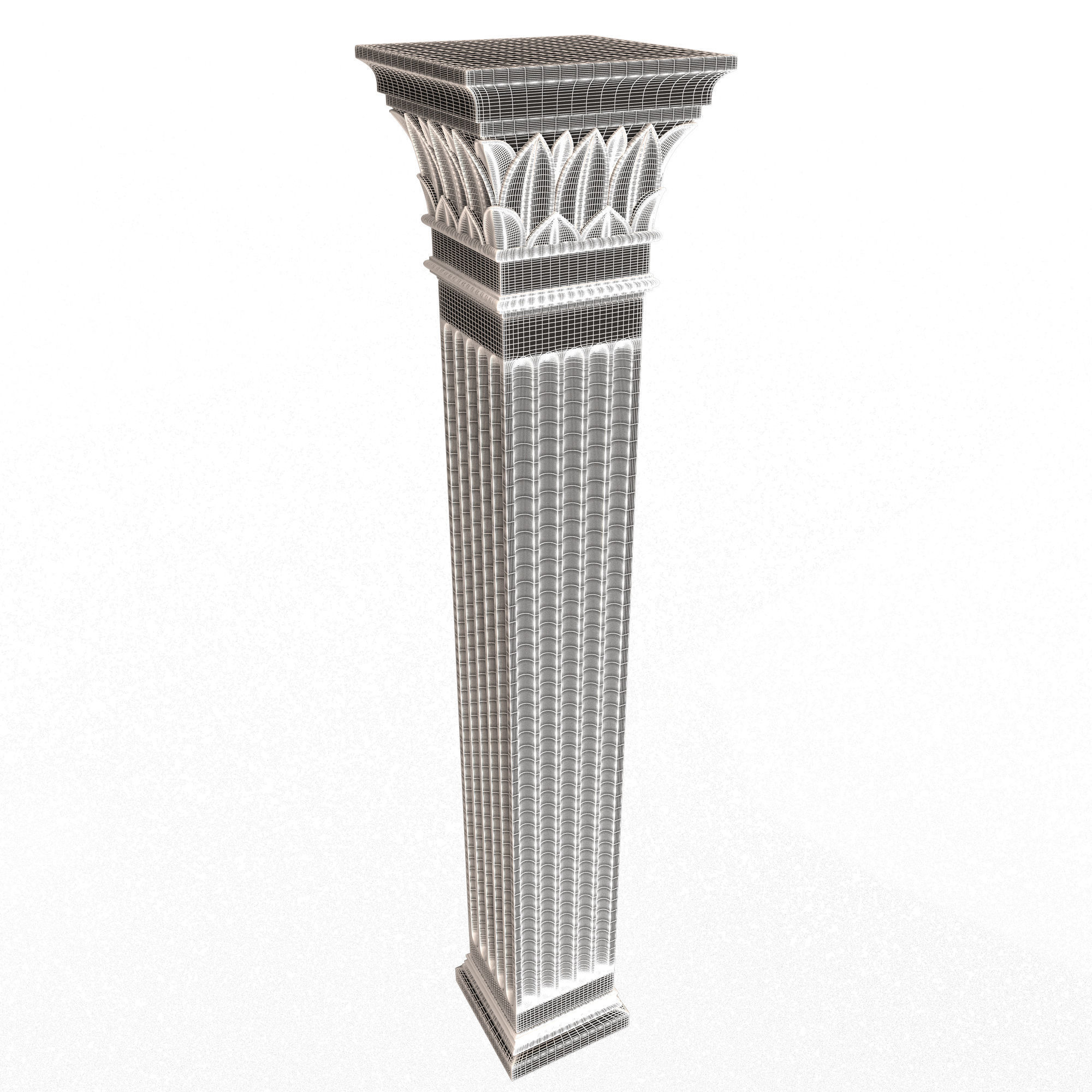 Column Capital 0402 Low-poly 3D model_7